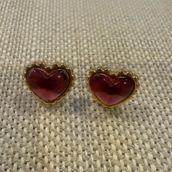 Lele Sadoughi Candy Heart Stud Earrings - Picture 1 of 3